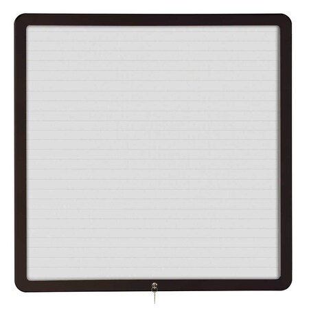 United Visual Products Sliding Door Wood Corkboard, 60"x36", Waln, UV9004OCS-WALNUT-MEDGRY UV9004OCS-WALNUT-MEDGRY